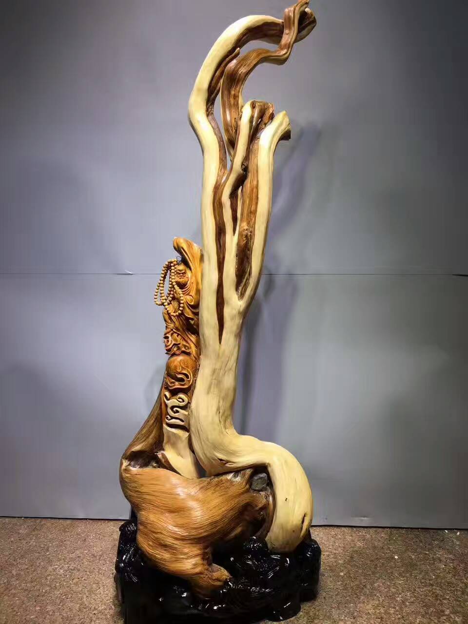 正宗太行坨坨料自然造型根雕《武达摩》绝世精品